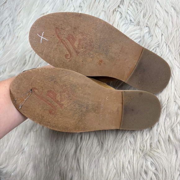Free People Women's 36 US 6 Brown Tan Suede Coronada Mule Slip On Boho - Picture 5 of 6